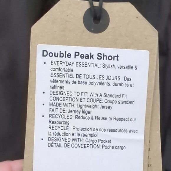 NWT prana Double Peak Black Cargo Shorts with Sturdy Cotton Blend - Picture 10 of 10